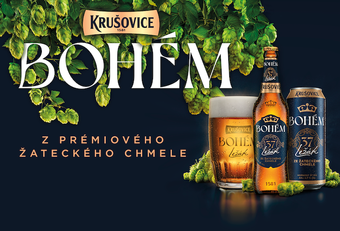 Pivovar Krušovice uvádí prémiový ležák Bohém, zdroj: Krušovice.