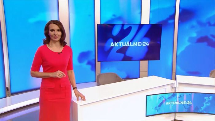 Nové studio slovenského veřejnoprávního zpravodajského kanálu :24. Repro: RTVS