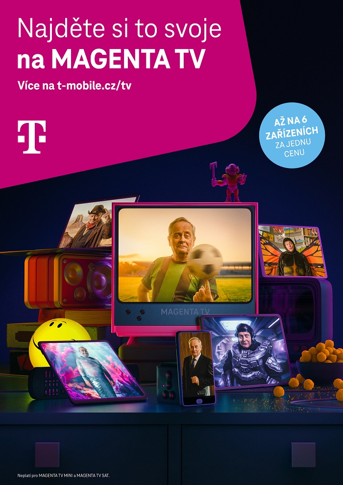 Klíčový vizuál nové kampaně Magenta TV, zdroj: T-Mobile