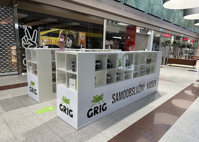 V brněnském obchodním centru Olympia otevřela společnost Grig samoobslužný kiosek, zdroj: Grig.