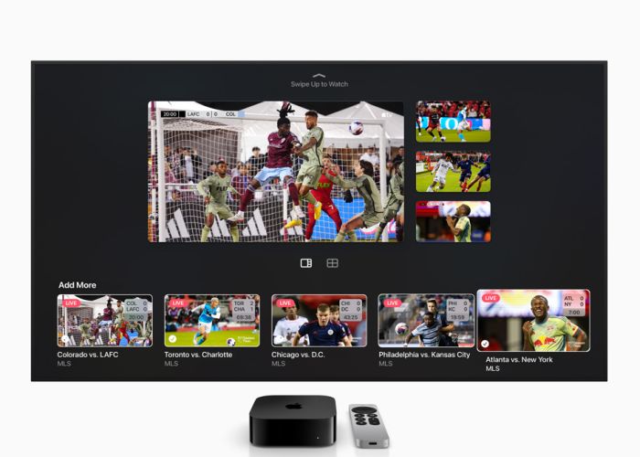Multidimenze v podání Apple TV a sportovních přenosů z Major Soccer League. Zdroj: Apple