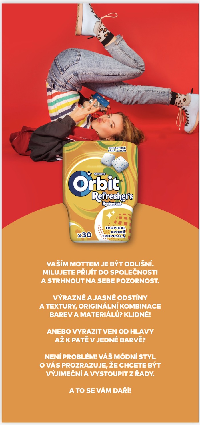 Ukázka vizuálu z kampaně značky Orbit, zdroj: Orbit / Mars
