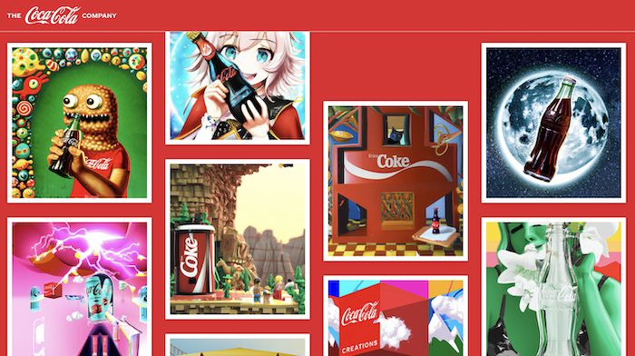 Z platformy Create Real Magic značky Coca-Cola, kde jsou k vidění díla vytvořena za pomoci AI, zdroj: Coca-Cola.