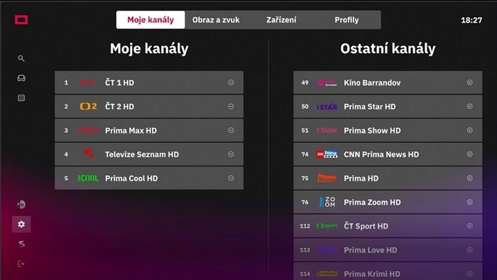 Screen StreamTV z aplikace pro Android TV