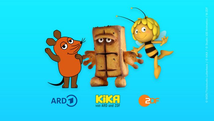 Maskoti dětských kanálů německých veřejnoprávních médií. Zdroj: ZDF