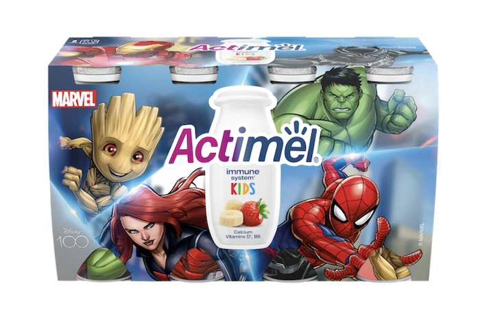 Limitovaná edice s potiskem hrdinů Marvel bude k dostání do listopadu, zdroj: Actimel / Danone