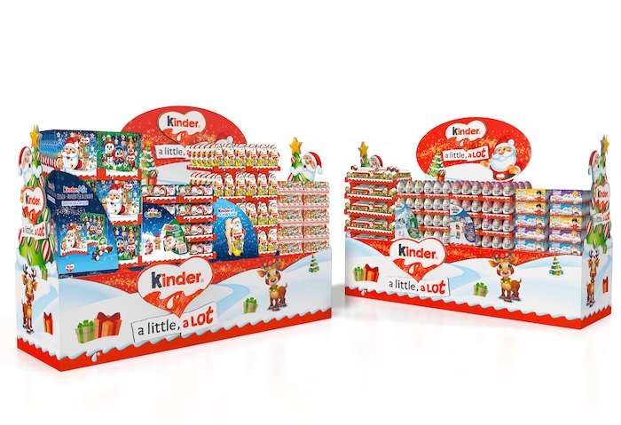 Své vánoční produkty představí Kinder v místě prodeje mimo jiné i na automatickém stojanu, zdroj: Kinder / Ferrero.