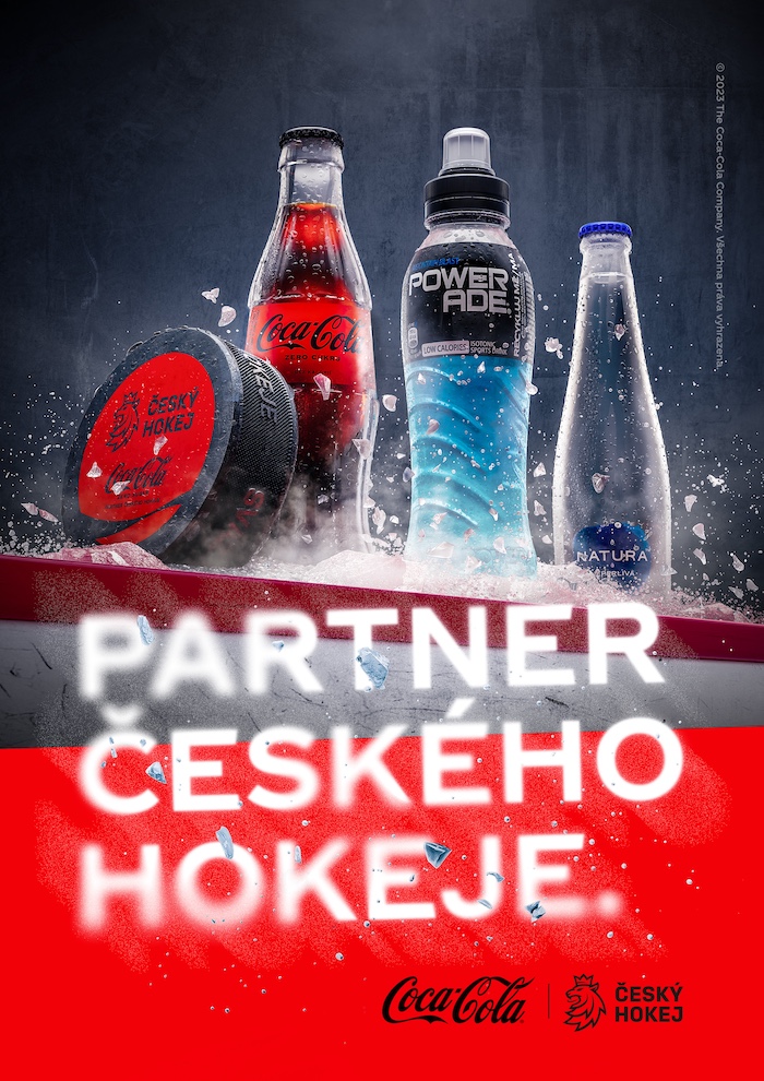 Klíčový vizuál k novému partnerství Coca-Coly s Českým hokejem, zdroj: Coca-Cola