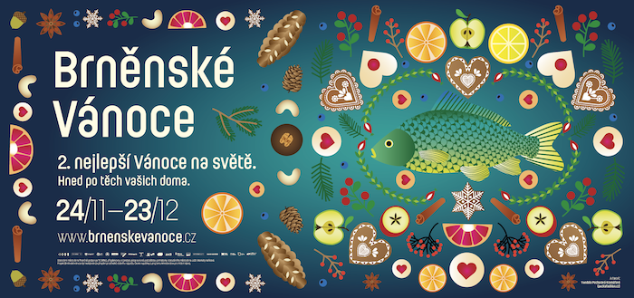 Jeden z klíčových vizuálů Brněnských Vánoc, které vytvořila Vendula Pucharová Kramářová, zdroj: Brněnské Vánoce.