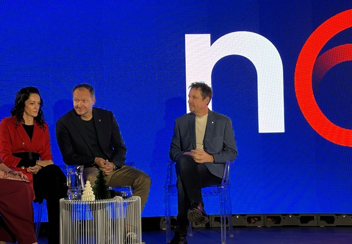 Silvia Majeská, Dan Grunt a Michal Reitler na tiskové konferenci TV Nova, zdroj: MediaGuru.cz