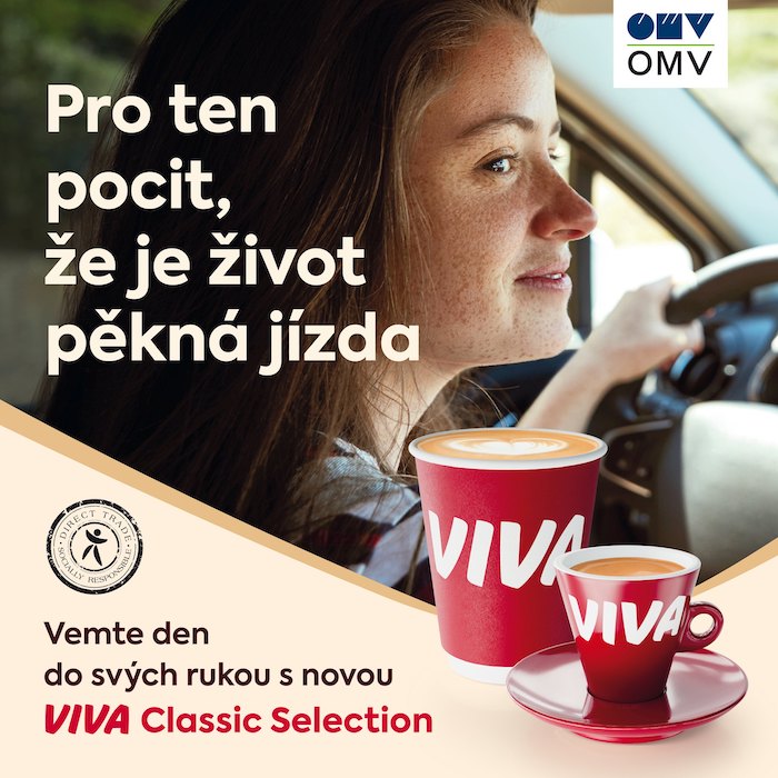 Klíčový vizuál k uvedení nové kávy Viva Classic Selection, zdroj: OMV