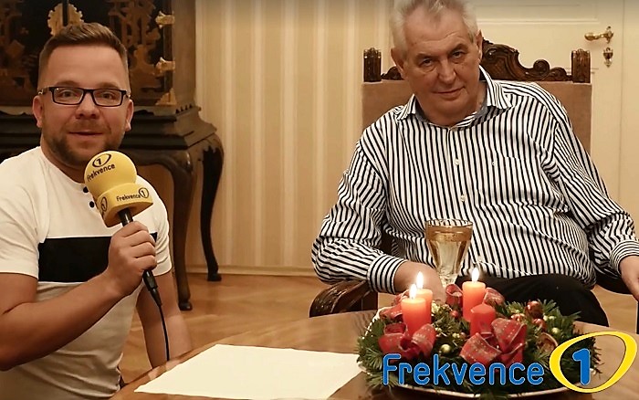 Luboš Procházka s Milošem Zemanem, foto: Frekvence 1