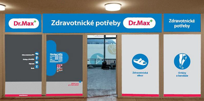 Vizualizace nové sítě Dr. Max, specializované na zdravotnické potřeby, zdroj: Česká lékárna holding