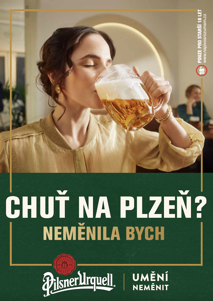 Klíčový vizuál ke kampani Pilsner Urquell „Umění neměnit“, zdroj: Pilsner Urquell / Plzeňský Prazdroj