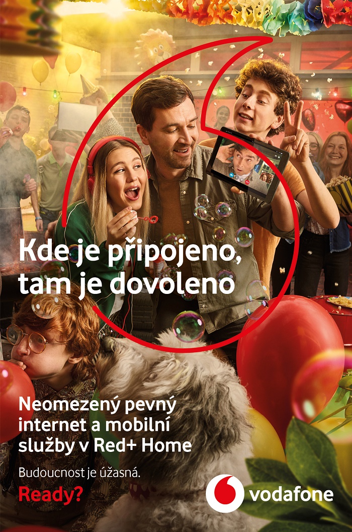 Klíčový vizuál ke květnové kampani Vodafone