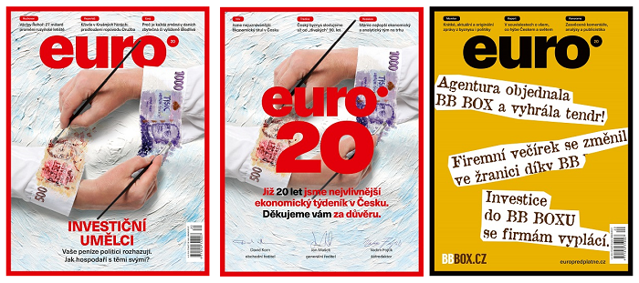 Titulní obálky týdeníku Euro 20/2018