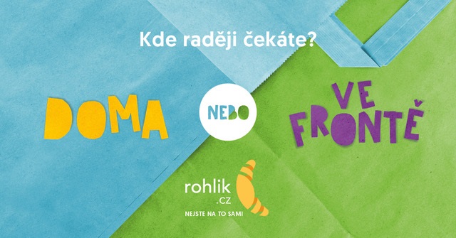 Klíčový vizuál v kampani Rohlik.cz