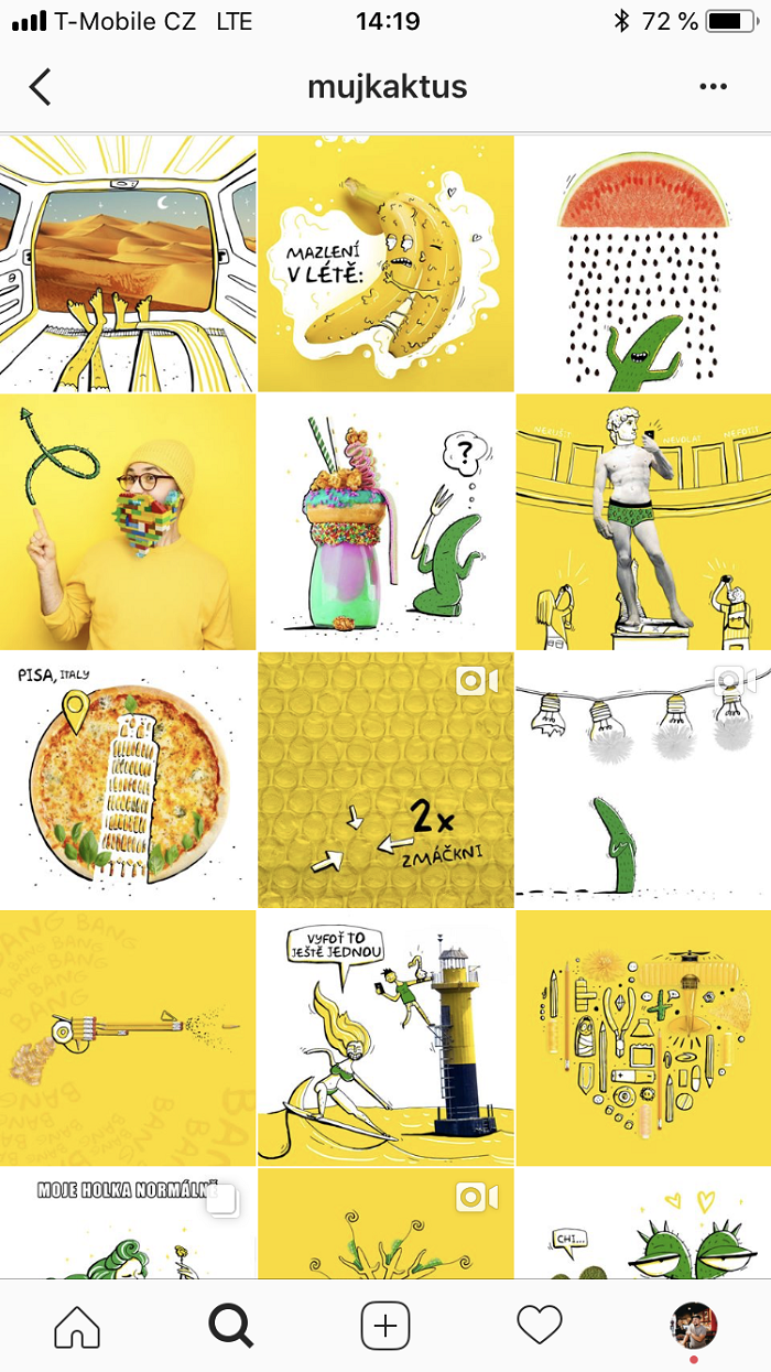 Instagram značky Kaktus