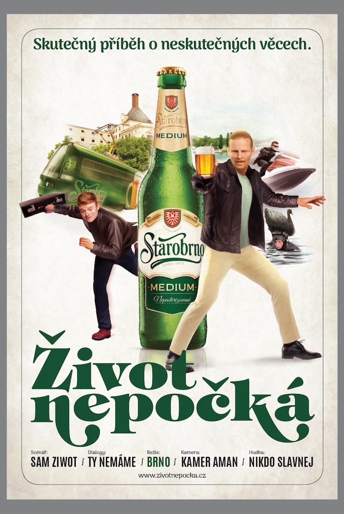Ukázka nové etikety na "filmovém plakátu" značky Starobrno, zdroj: Heineken