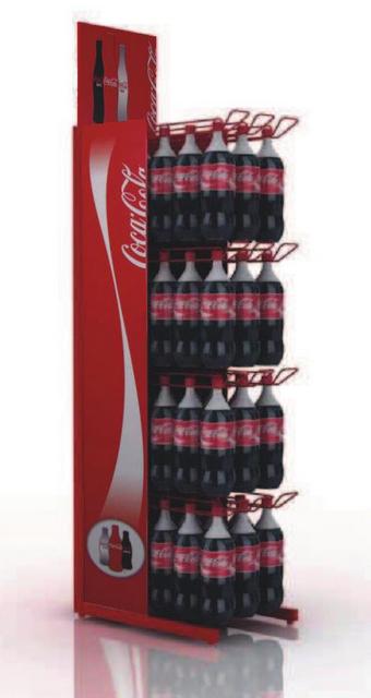 Stojan značky Coca-Cola s háky, ze kterého se lidé "báli" láhev sundat, foto: Daniel Jesenský