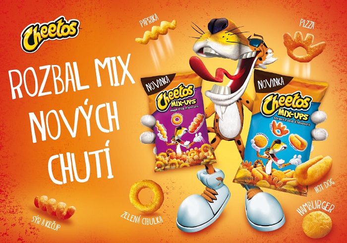 Klíčový vizuál ke kampani na podporu novinky Cheetos Mix-Ups, zdroj: PepsiCo