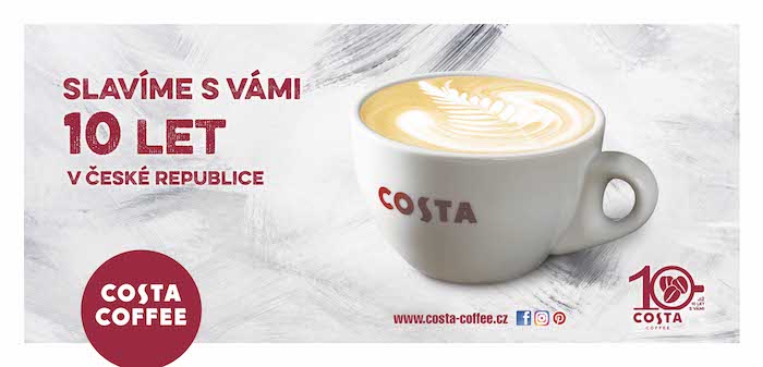Costa Coffee slaví na českém trhu 10 let, zdroj: Costa Coffee.