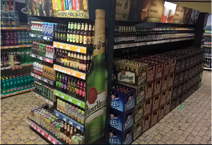 Plzeňský Prazdroj sekce ovocných piv