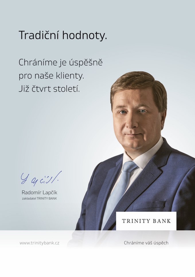 Klíčový vizuál ke kampani Trinity Bank, zdroj: Trinity Bank