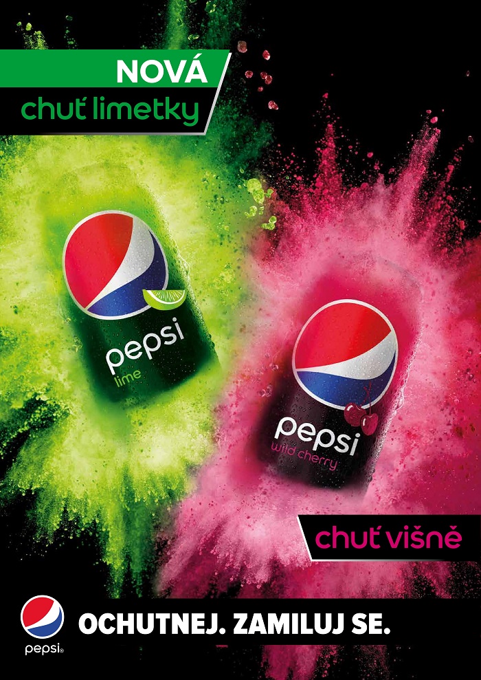 Klíčový vizuál k uvedení nové Pepsi Limetka, zdroj: PepsiCo