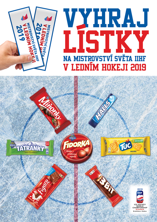 Klíčový vizuál k aktivační kampani Mondelēz u příležitosti IIHF Mistrovství světa v ledním hokeji 2019, zdroj: Mondelēz