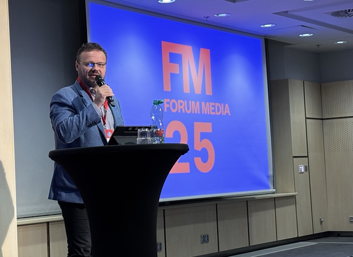 René Zavoral na konferenci Forum Media 2025, zdroj: MediaGuru.cz