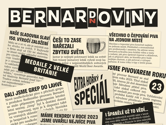 Bernard vydává své „noviny", lze je otevřít QR kódem na sklenici
