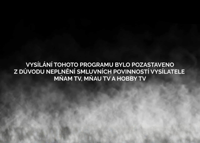 Přerušení vysílání kanálů Mňam TV, Mňau TV a Hobby TV oznamuje tato animovaná obrazovka