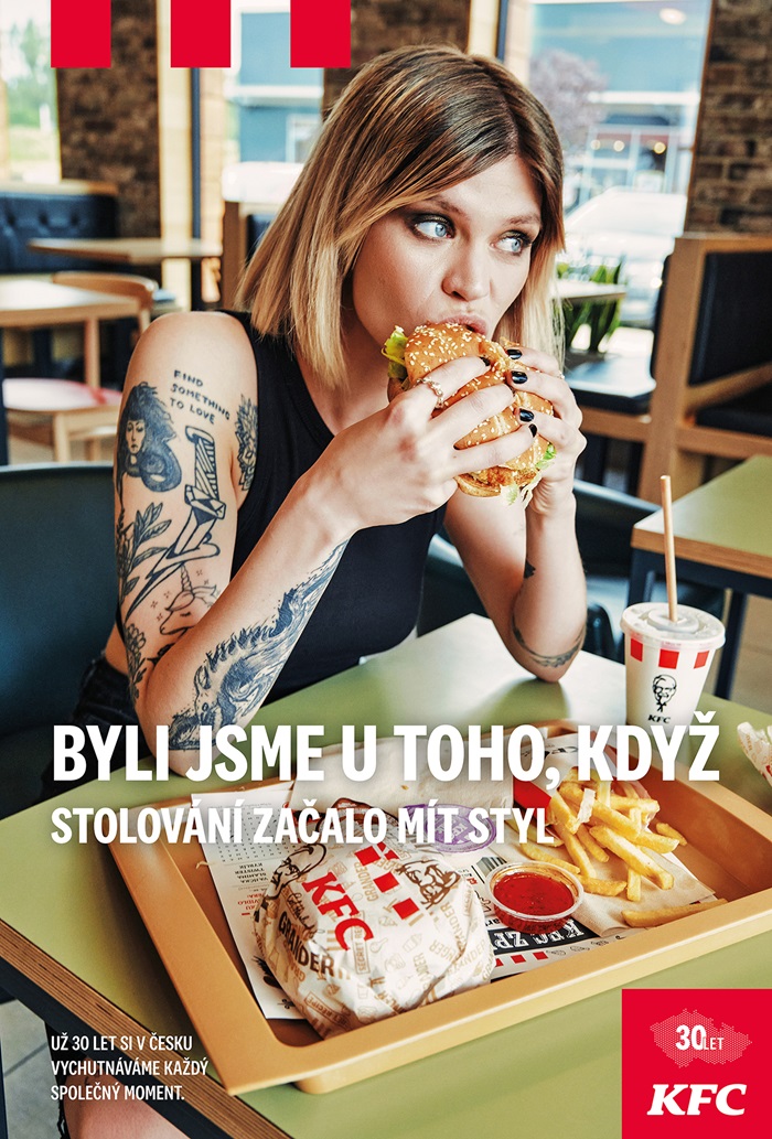 Vizuál kampaně k 30. výročí značky KFC na českém trhu, zdroj: KFC