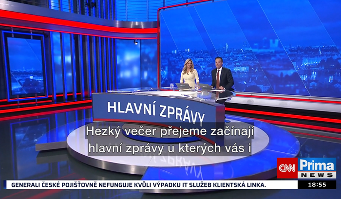 Prima zavedla na CNN Prima News titulky pro neslyšící