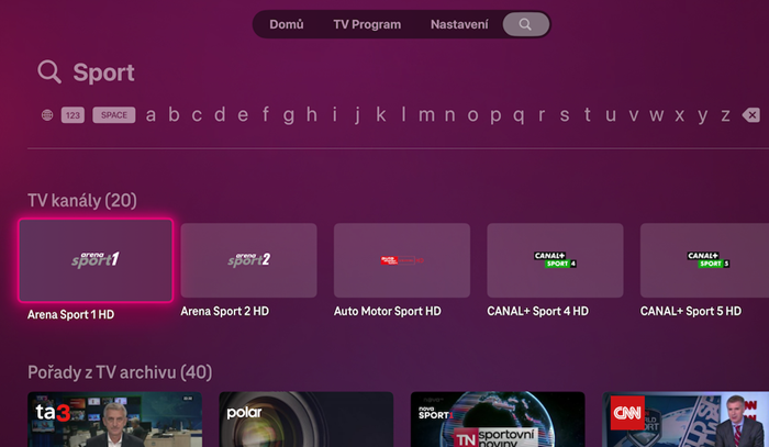 Magenta TV je nově dostupná také pro uživatele s Apple TV