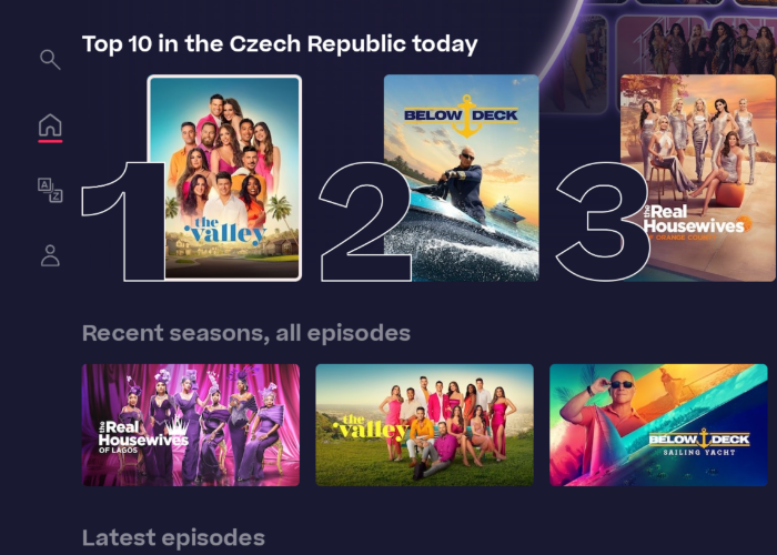 Top 10 titulů popularity v Česku se zobrazuje hned na úvodní stránce v její horní části