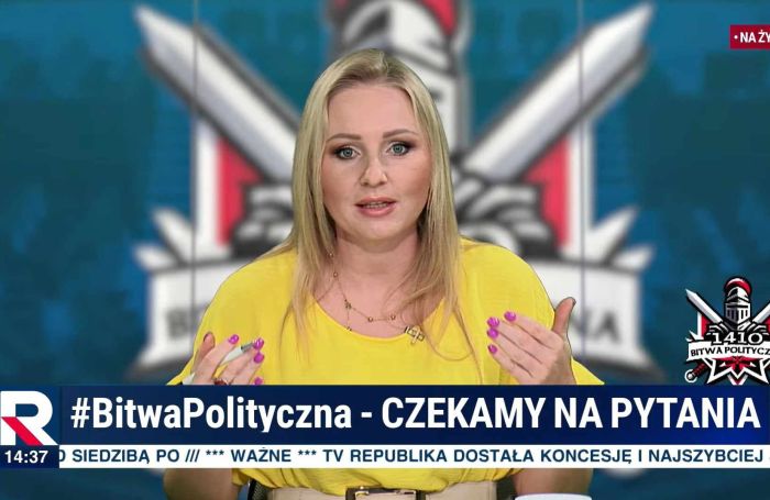 Ukázka z vysílání polské zpravodajské stanice Republika