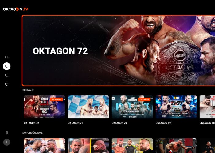 Menu aplikace je nově umístěno do levé části obrazovky a orientováno vertikálně