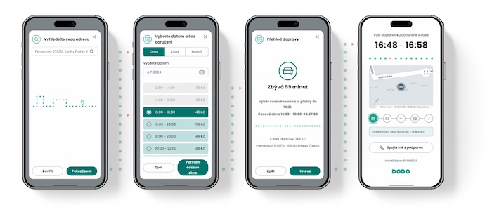 Ukázka nového widgetu pro slotové doručování od DoDo, zdroj: DoDo