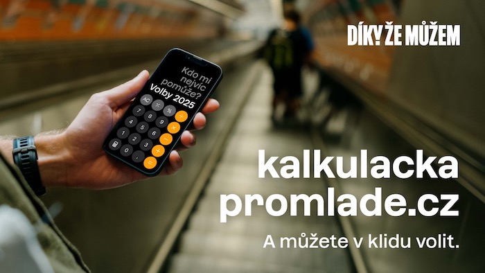 Součástí kampaně je volební kalkulačka pro mladé, zdroj: Díky, že můžem.