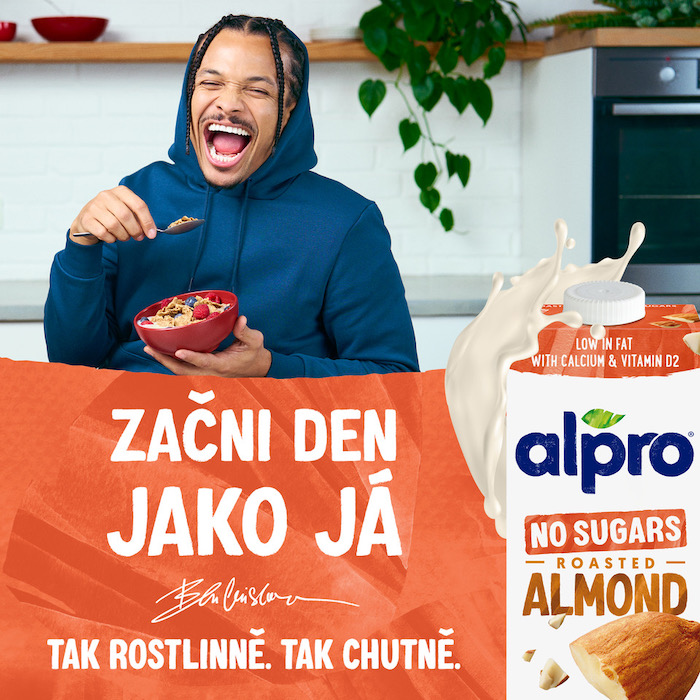 Tváří kampaně značky Alpro se stal Ben Cristovao, zdroj: Alpro.