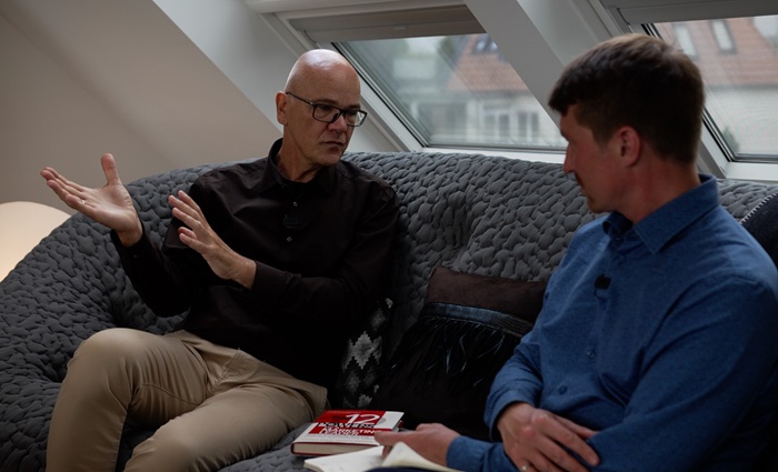 Thomas Barta a Jan Patera. Rozhovor se uskutečnil v Kolíně nad Rýnem, zdroj: Blue Events