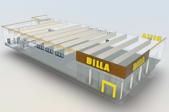 Billa staví na Hodonínsku svou první celodřevěnou prodejnu