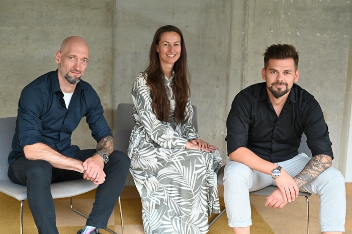 Zleva: Michal Trunkát. Lenka Trunkátová a Jan Galgonek, zdroj: Cruxo