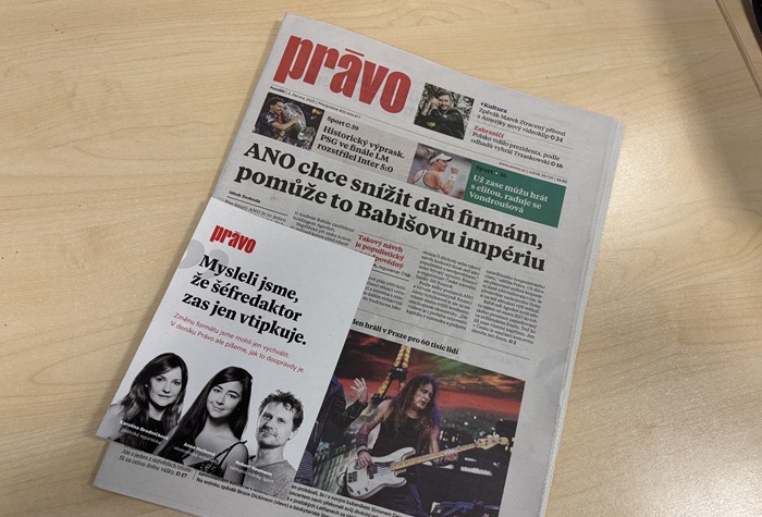 „Píšeme, jak to doopravdy je,“ zní v kampani deníku Právo