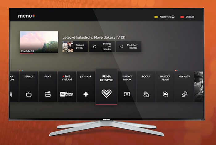 Prima zařadila do HbbTV aplikaci Prima Lifestyle