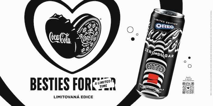 Klíčový vizuál k podpoře nové limitované edice Coca-Cola Oreo Zero Sugar, zdroj: Coca-Cola