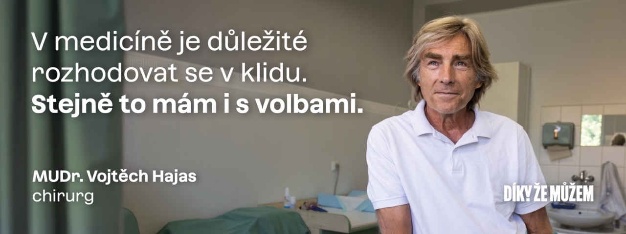 Ukázka klíčového vizuálu kampaně spolku Díky, že můžem, zdroj: Díky, že můžem
