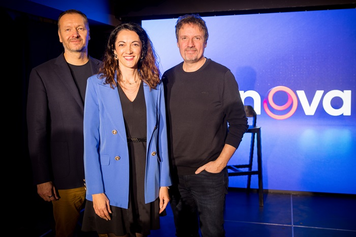 Zleva: Daniel Grunt (generální ředitel TVNova), Silvia Majeská (programová ředitelka), Michal Reitler (ředitel vývoje obsahu), zdroj: TV Nova